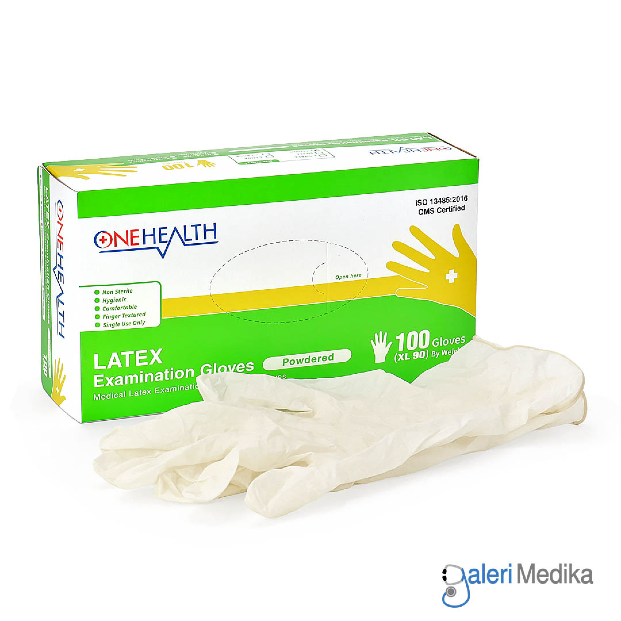 Onehealth Sarung Tangan Latex Powdered Examination Gloves Pcs