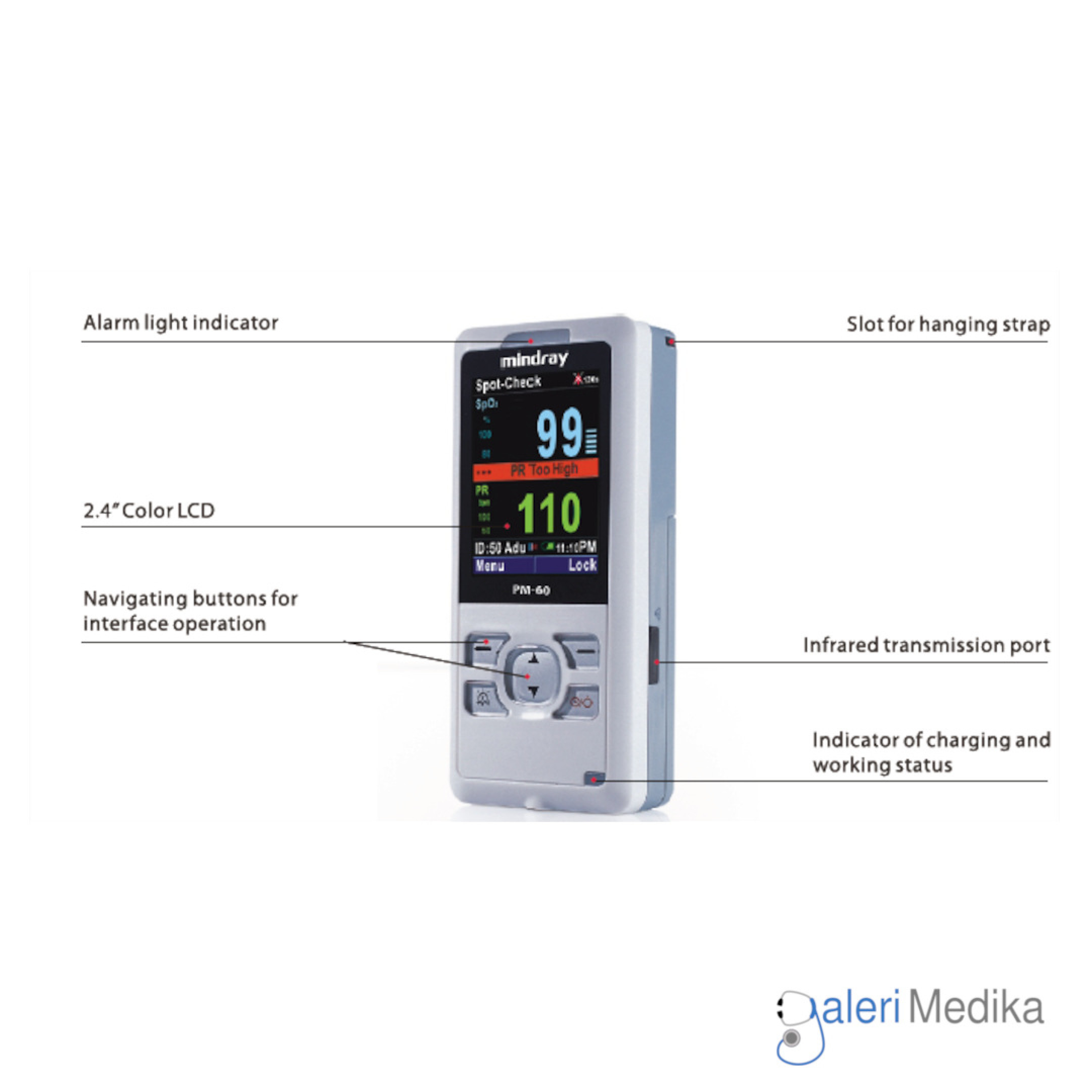 Pulse Oximeter Mindray Pm Galeri Medika