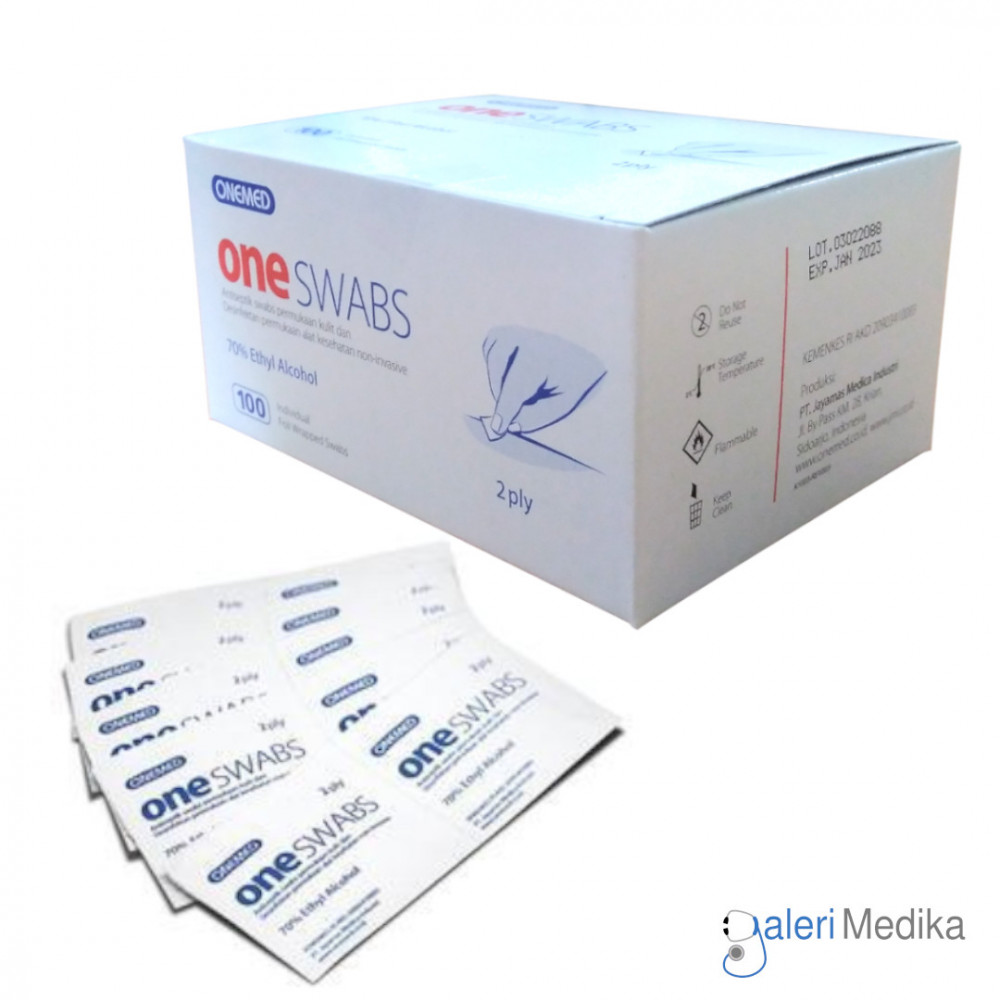 Alkohol Swab Onemed 1 Box Isi 100 Pcs Galeri Medika 1669