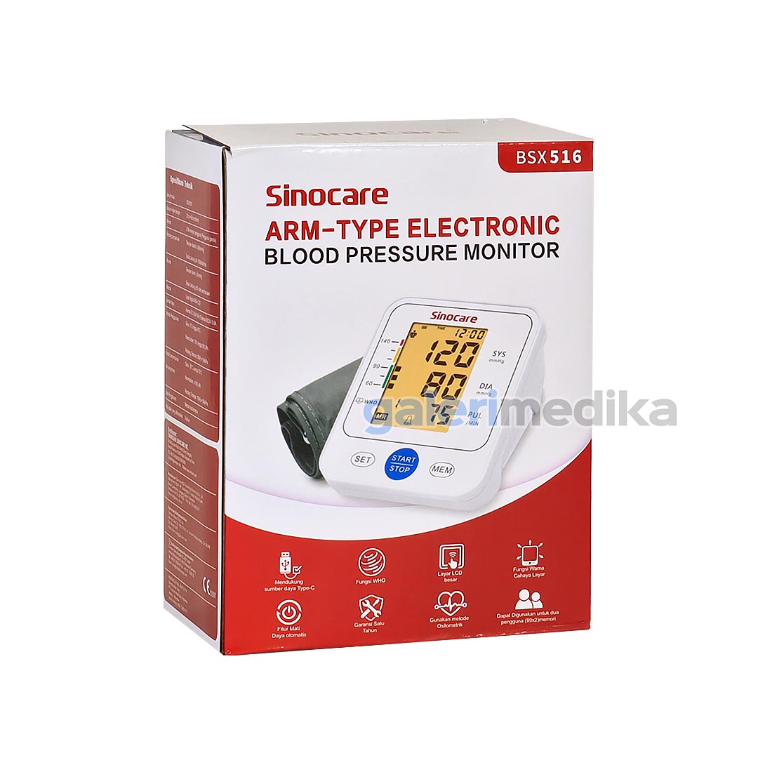 Tensimeter Digital Suara Sinocare BSX-516 + Indikator Layar