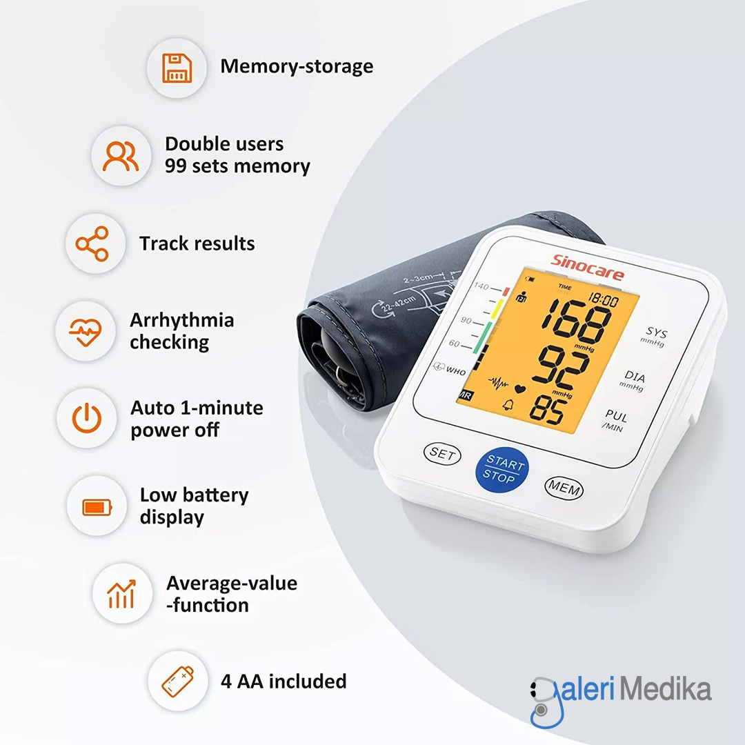 Tensimeter Digital Suara Sinocare BSX-516 + Indikator Layar