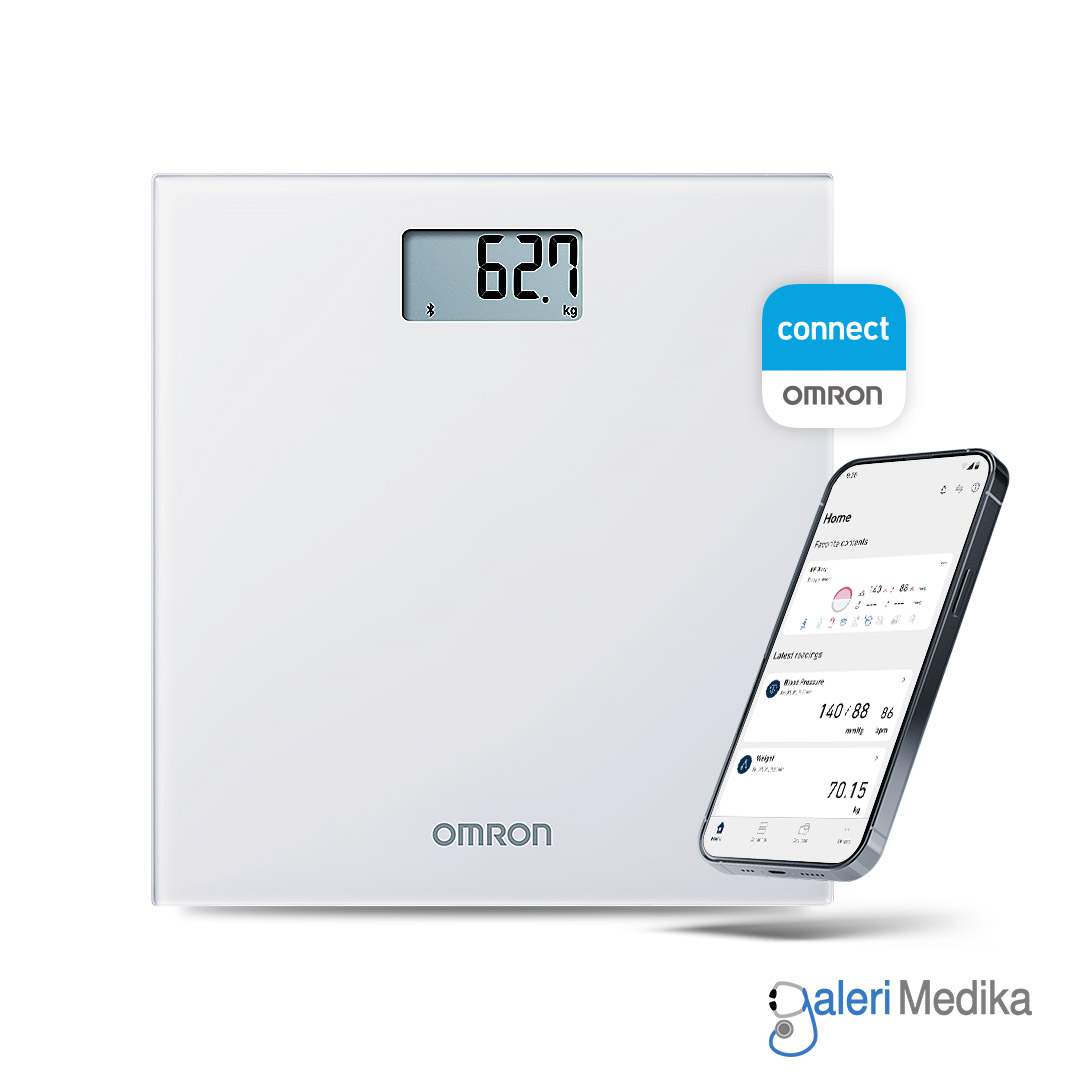 Omron HN-300T2 + Bluetooth Timbangan Badan Digital & BMI