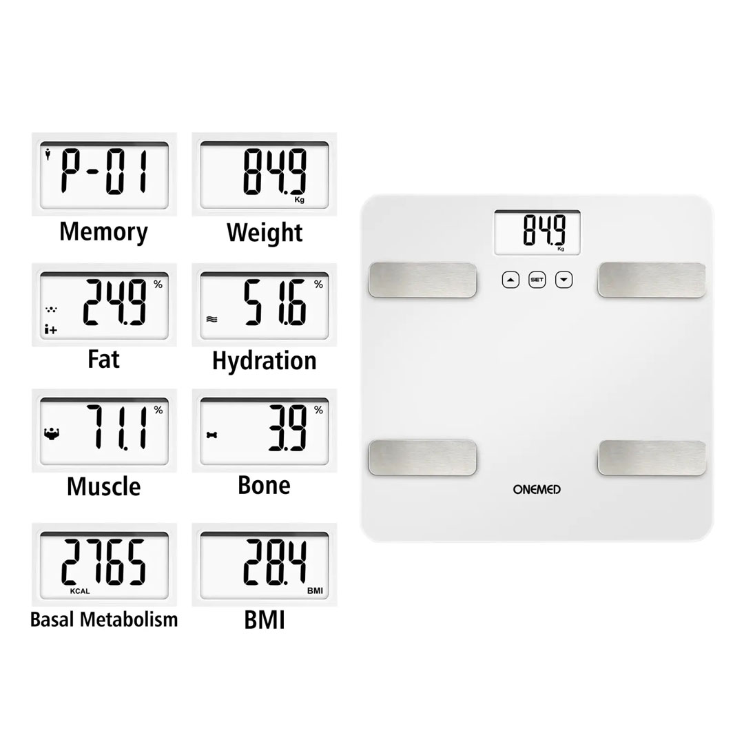 Timbangan Digital Onemed EF812 BMI, Kalori, Body Fat Monitor