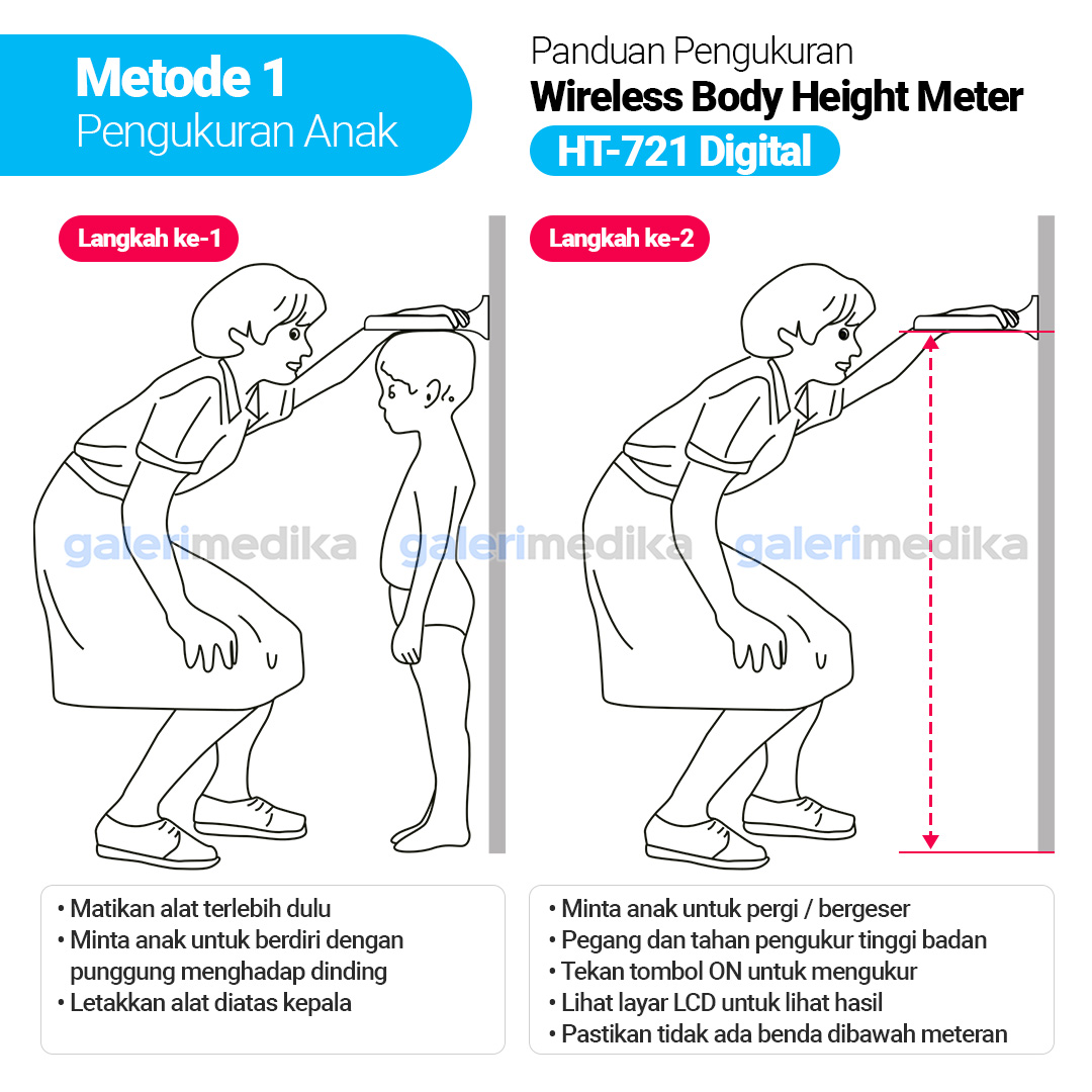 Alat Ukur Tinggi Badan GEA HT721 - Digital Stature Meter