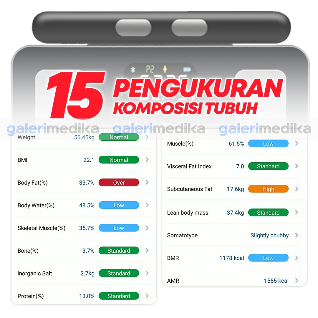 Timbangan Digital Onemed 825 Body Fat BMI Android/iOS