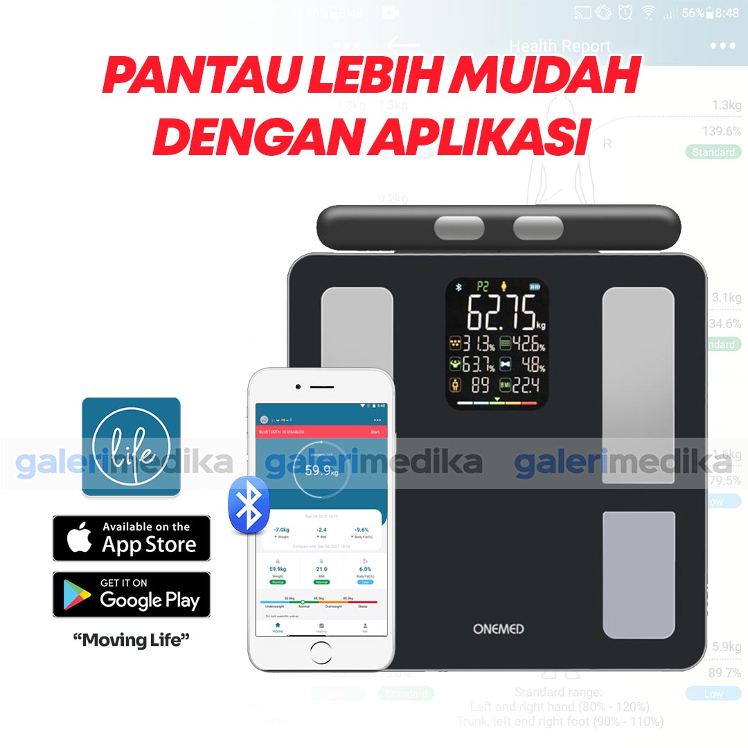 Timbangan Digital Onemed 825 Body Fat BMI Android/iOS