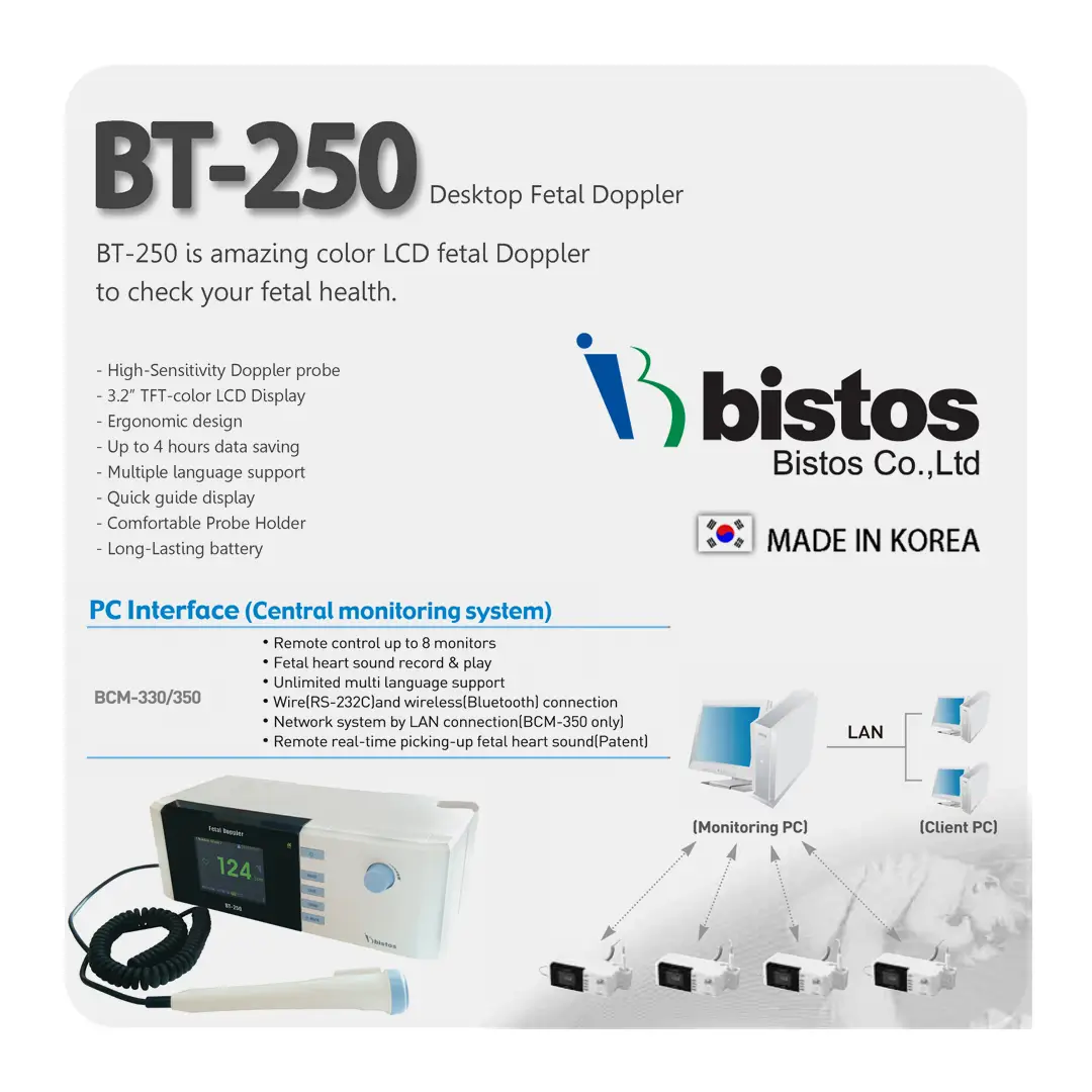 Desktop Fetal Doppler Bistos BT-250 Monitor Detak Jantung Janin