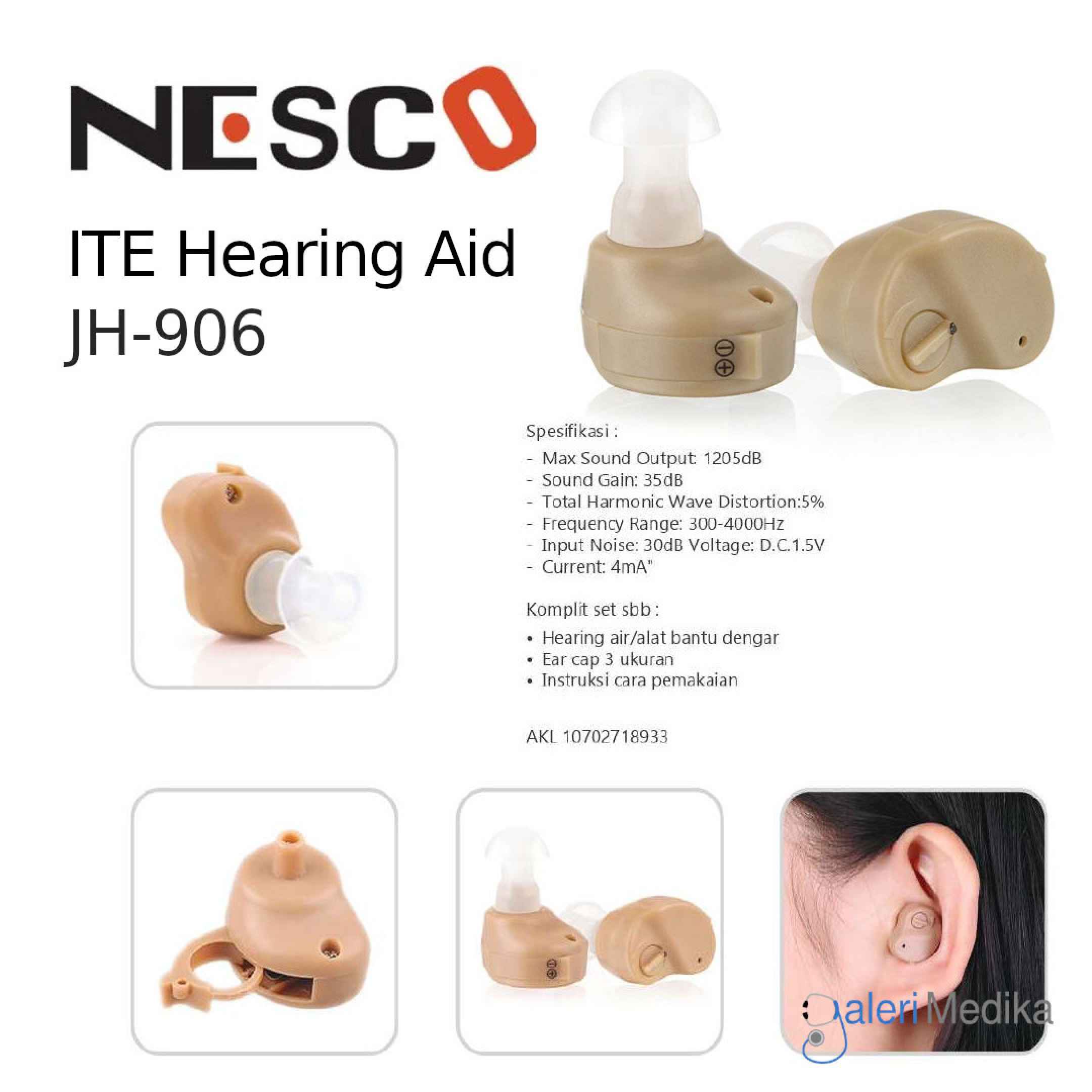 Alat Bantu Dengar Nesco Jh Ite Hearing Aid Galeri Medika