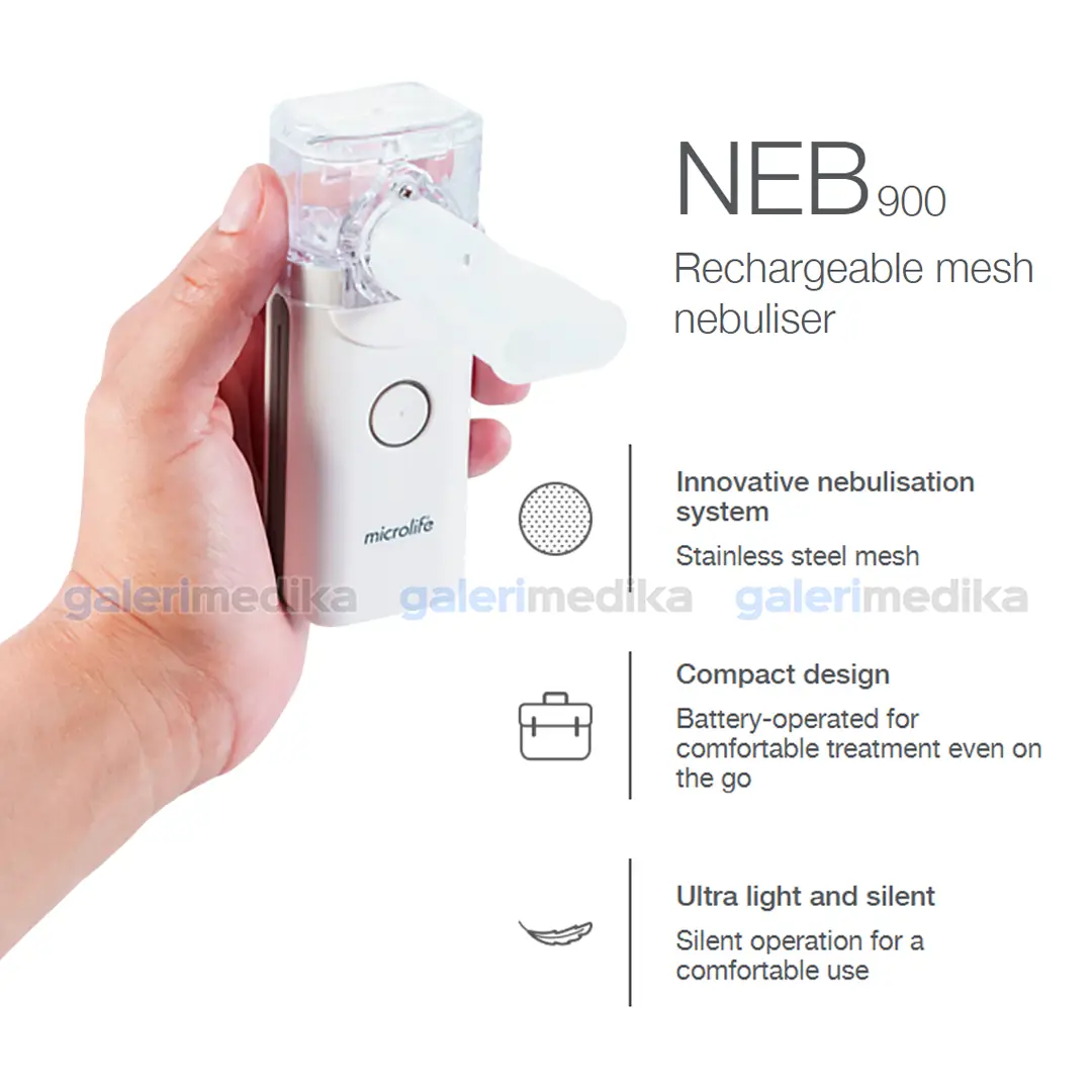 Portable Mesh Nebulizer Microlife NEB 900 Rechargeable Battery