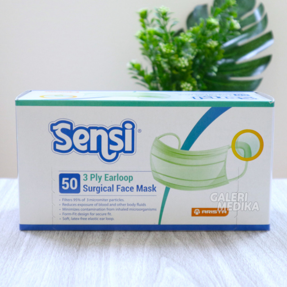 Masker Sensi Earloop 3ply isi 50pcs | Galeri Medika