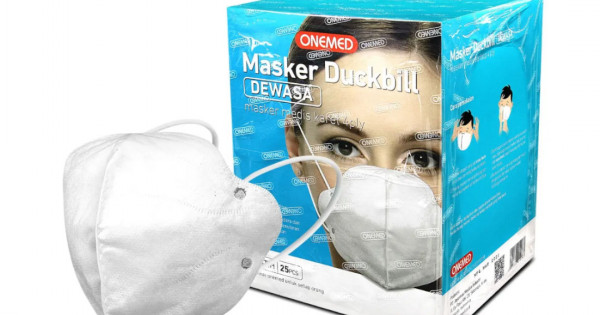 Onemed Masker Duckbill 4 Ply Box Isi 25 pcs | Galeri Medika