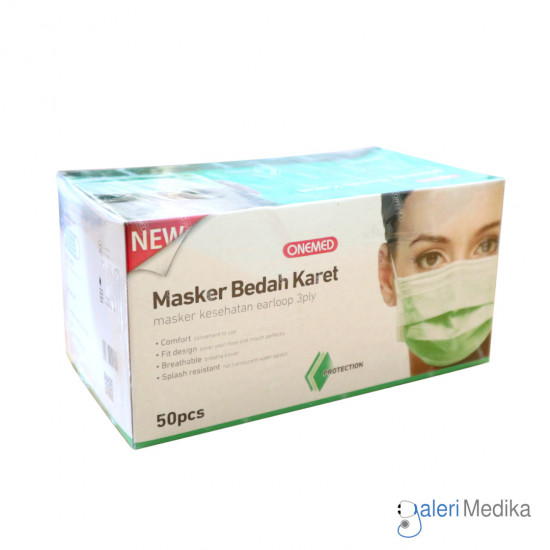 Onemed Masker  Bedah  Karet  Masker  Earloop  Box Isi 50 pcs 