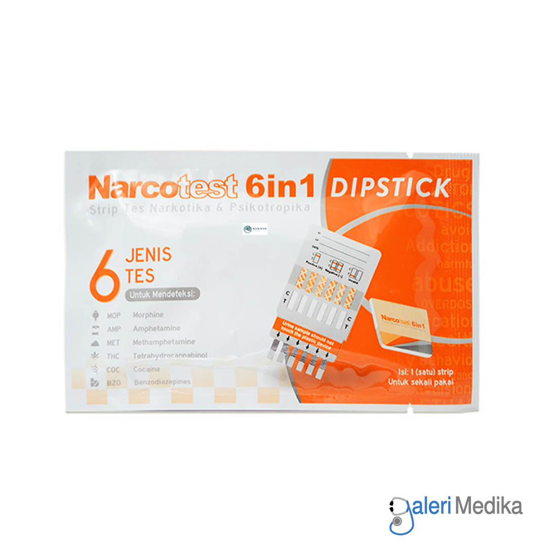 Narcotest 6in1 Dipstick Strip Tes Drugs Narkotika