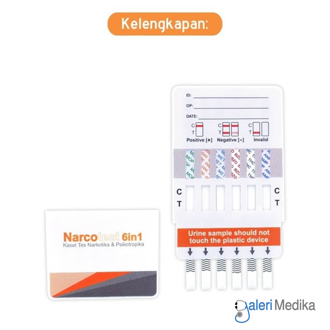 Narcotest 6in1 Dipstick Strip Tes Drugs Narkotika