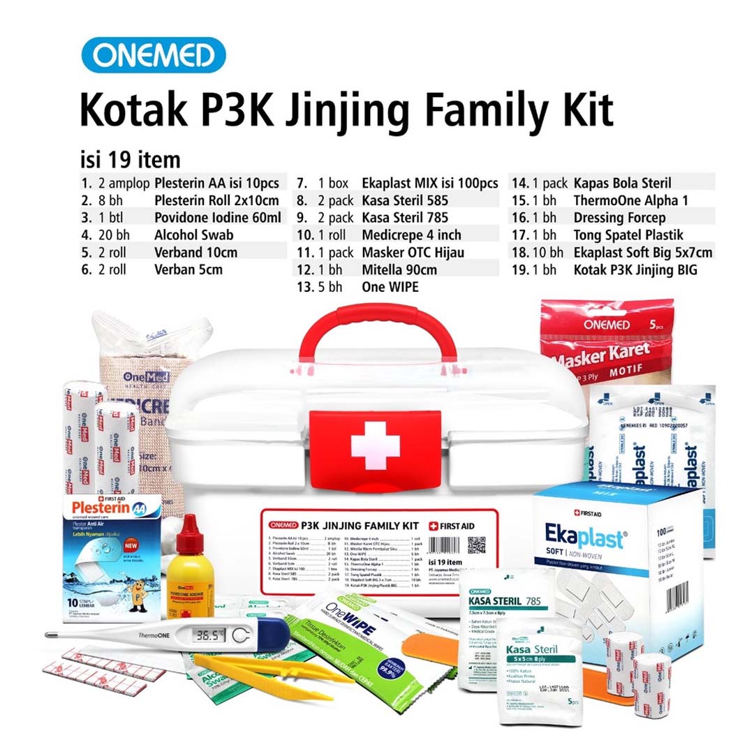 Onemed Kotak P3K Jinjing Family Kit 19 Item Isi Lengkap