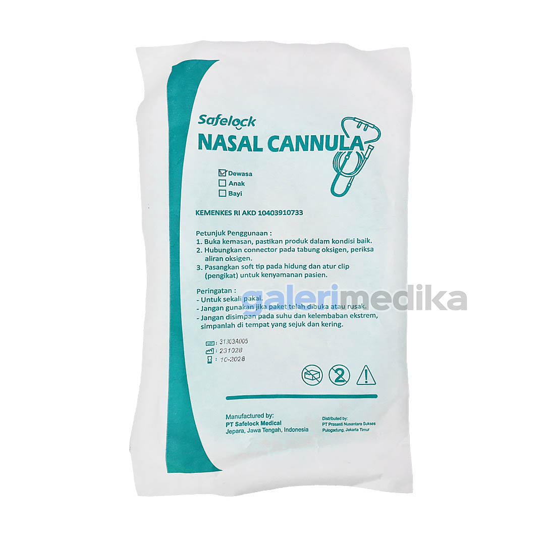 Selang Oksigen Safelock Nasal Cannula