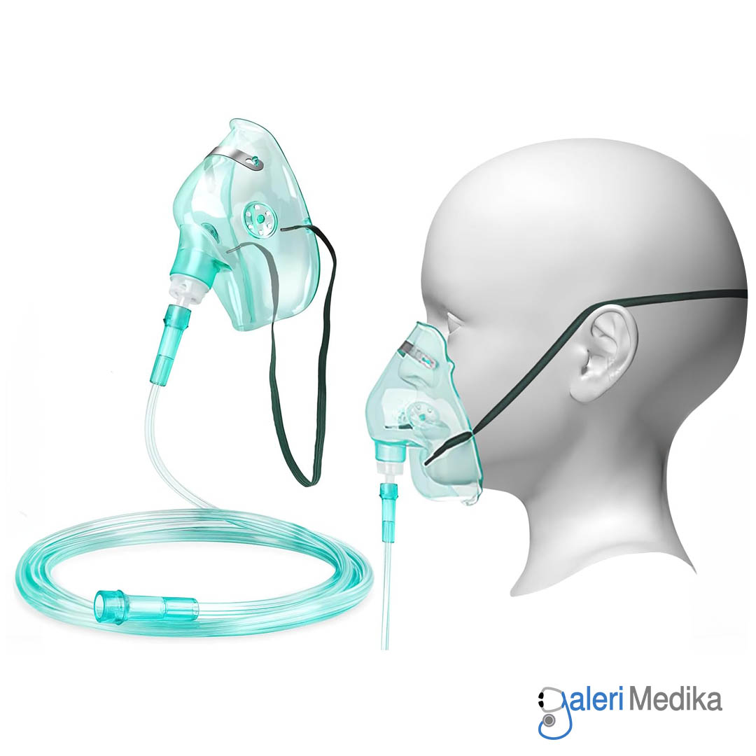 Masker Oksigen Safelock Oxygen Mask Medical Grade