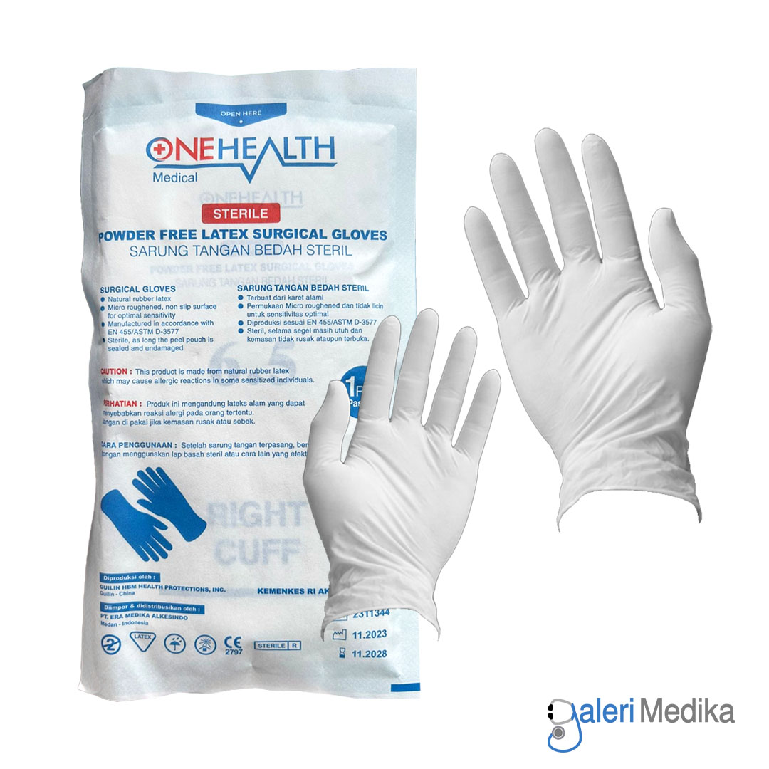 Sarung Tangan Steril OneHealth Latex Surgical Powder Free Glove