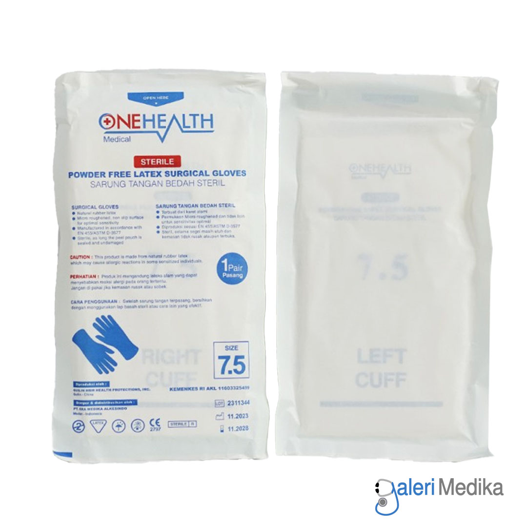 Sarung Tangan Steril OneHealth Latex Surgical Powder Free Glove