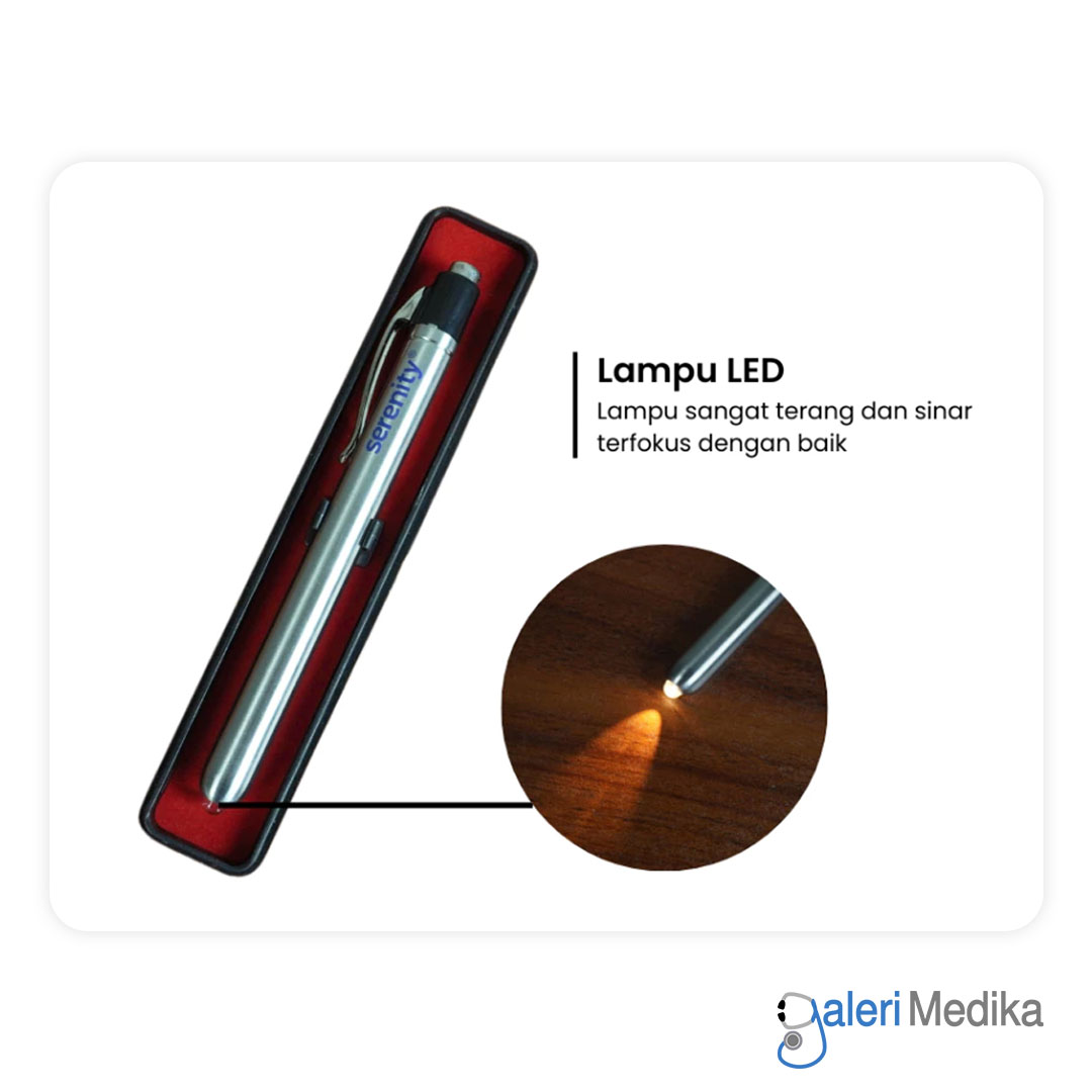 Senter Medis Penlight LED Stainless Serenity Lampu Kuning