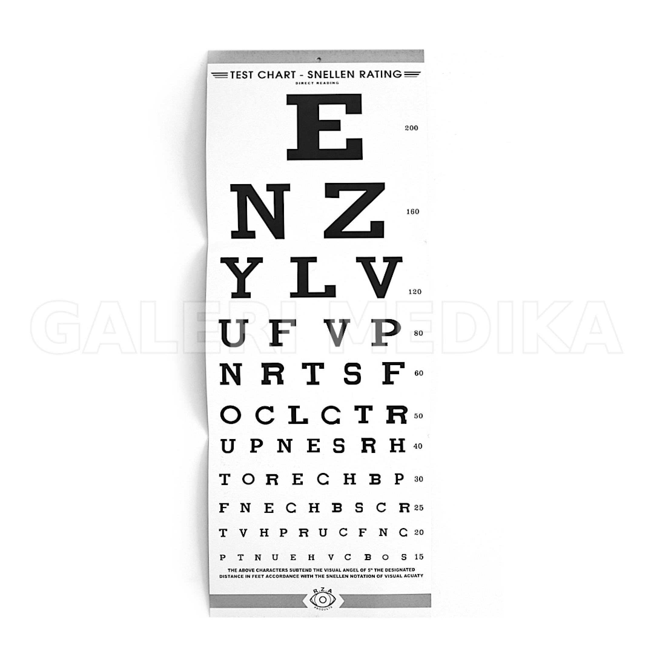 Snellen Chart Bagan Test Ketajaman Mata | Galeri Medika