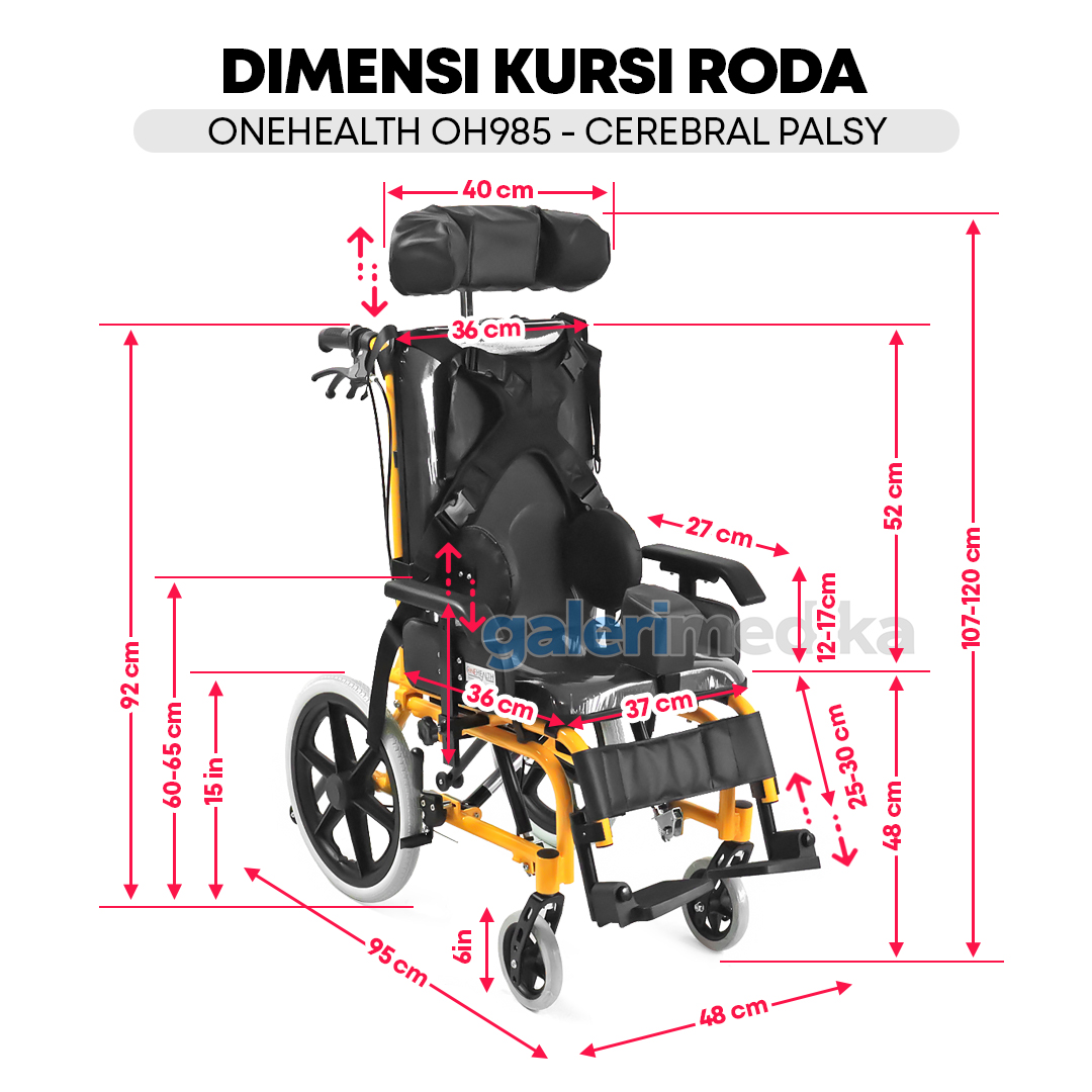 Kursi Roda Cerebral Palsy OneHealth OH985 Anak