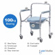 Commode Chair OneHealth KY696 Toilet Portable + Roda