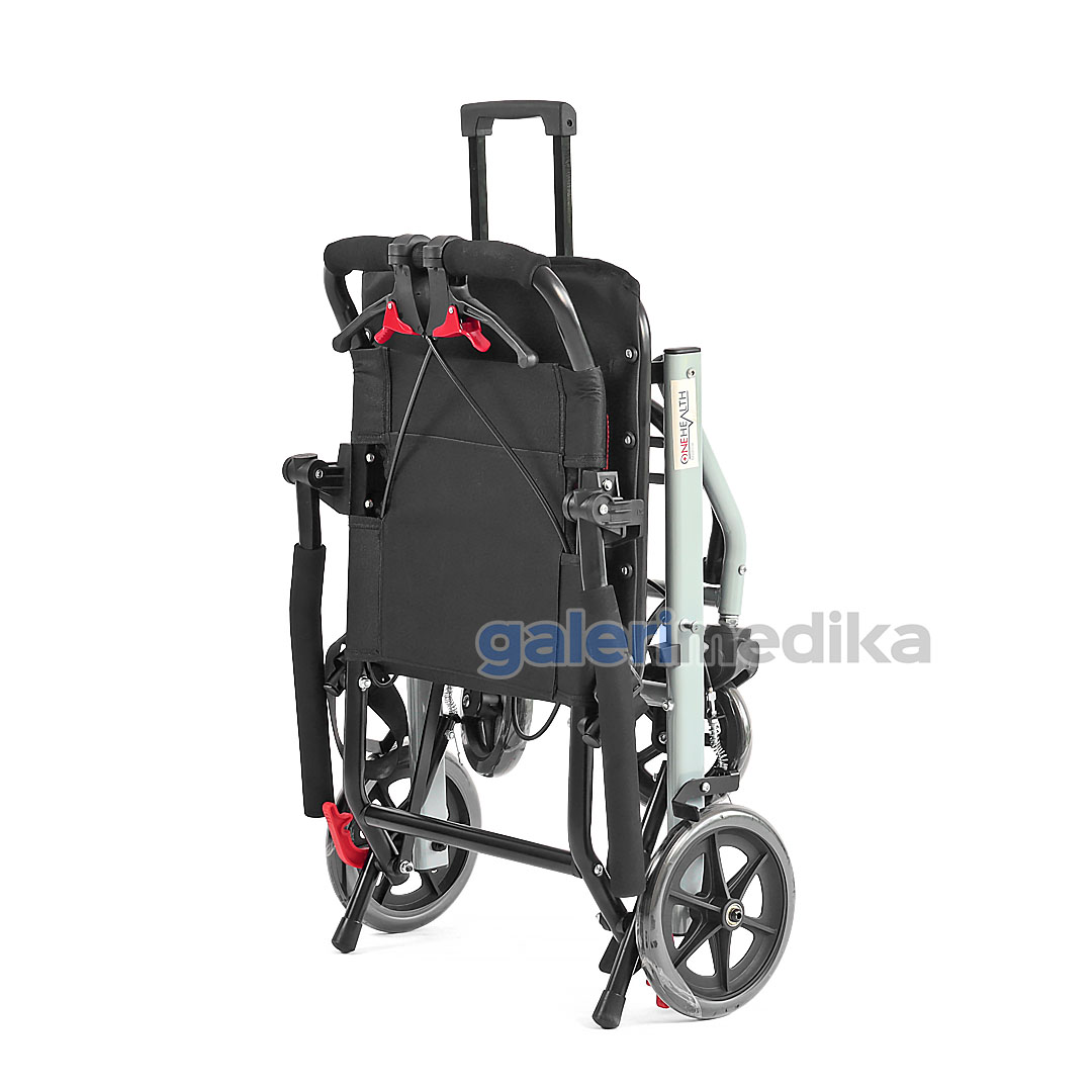 Kursi Roda Travel OneHealth DY800 + Handle FREE Tas