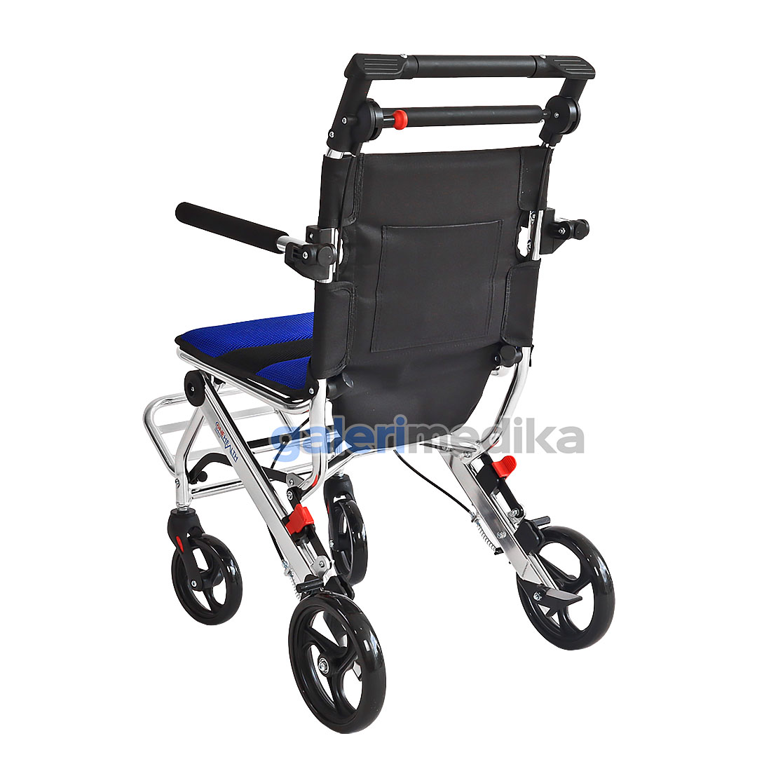 OneHealth OH900 Plus Kursi Roda Travel Aluminium + Handle