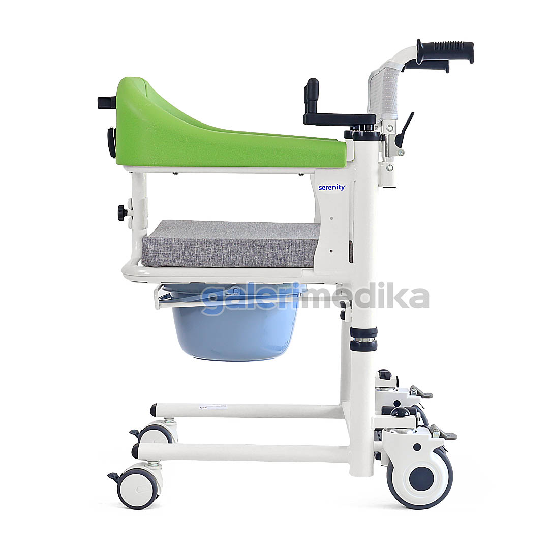 Kursi Roda Transfer Pasien Serenity TC-802 Semi Hidrolik + Commode