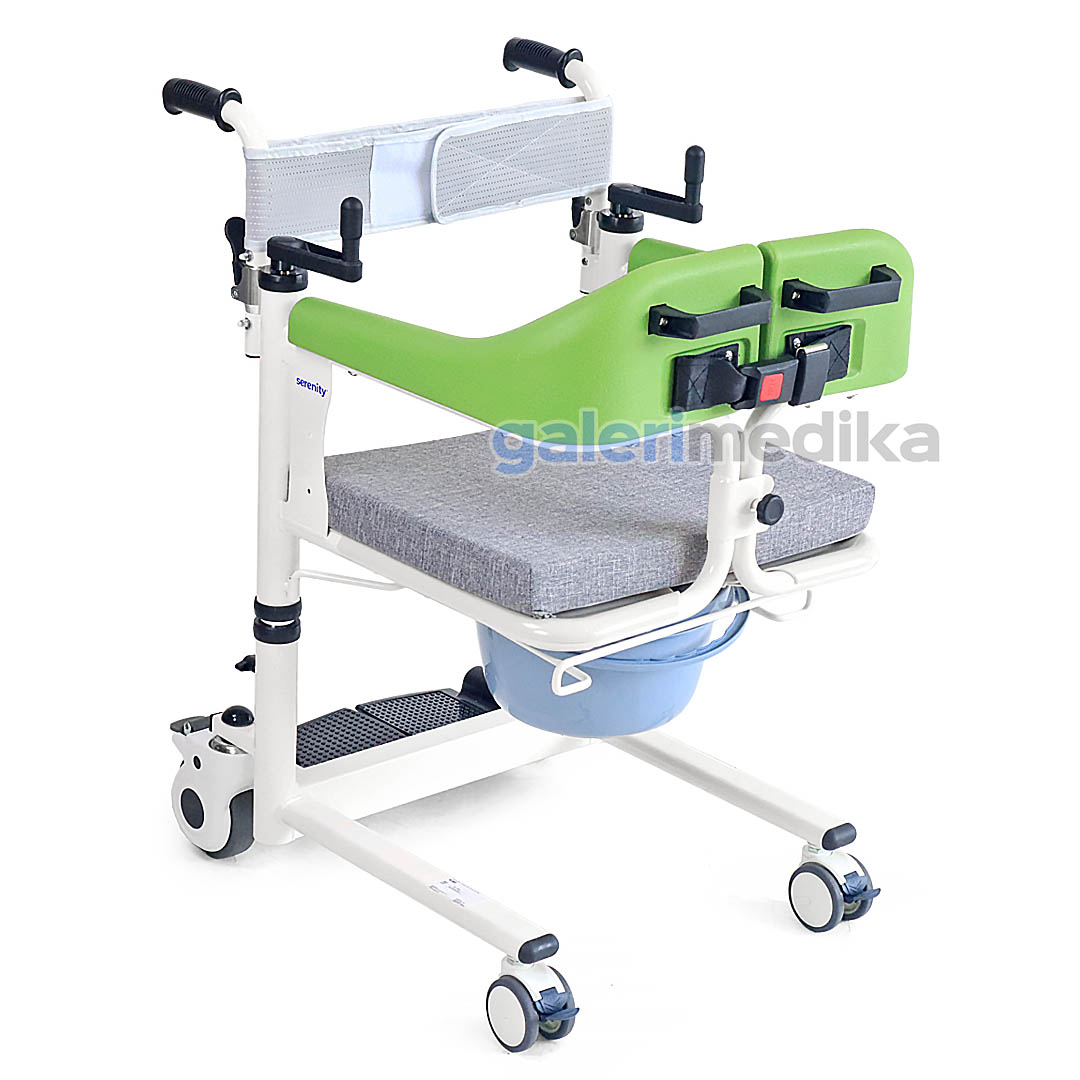 Kursi Roda Transfer Pasien Serenity TC-802 Semi Hidrolik + Commode