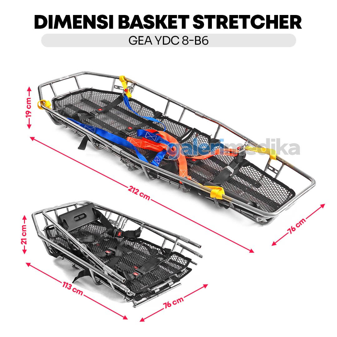 Basket Stretcher GEA YDC-8B6 Stainless Steel Tandu Darurat