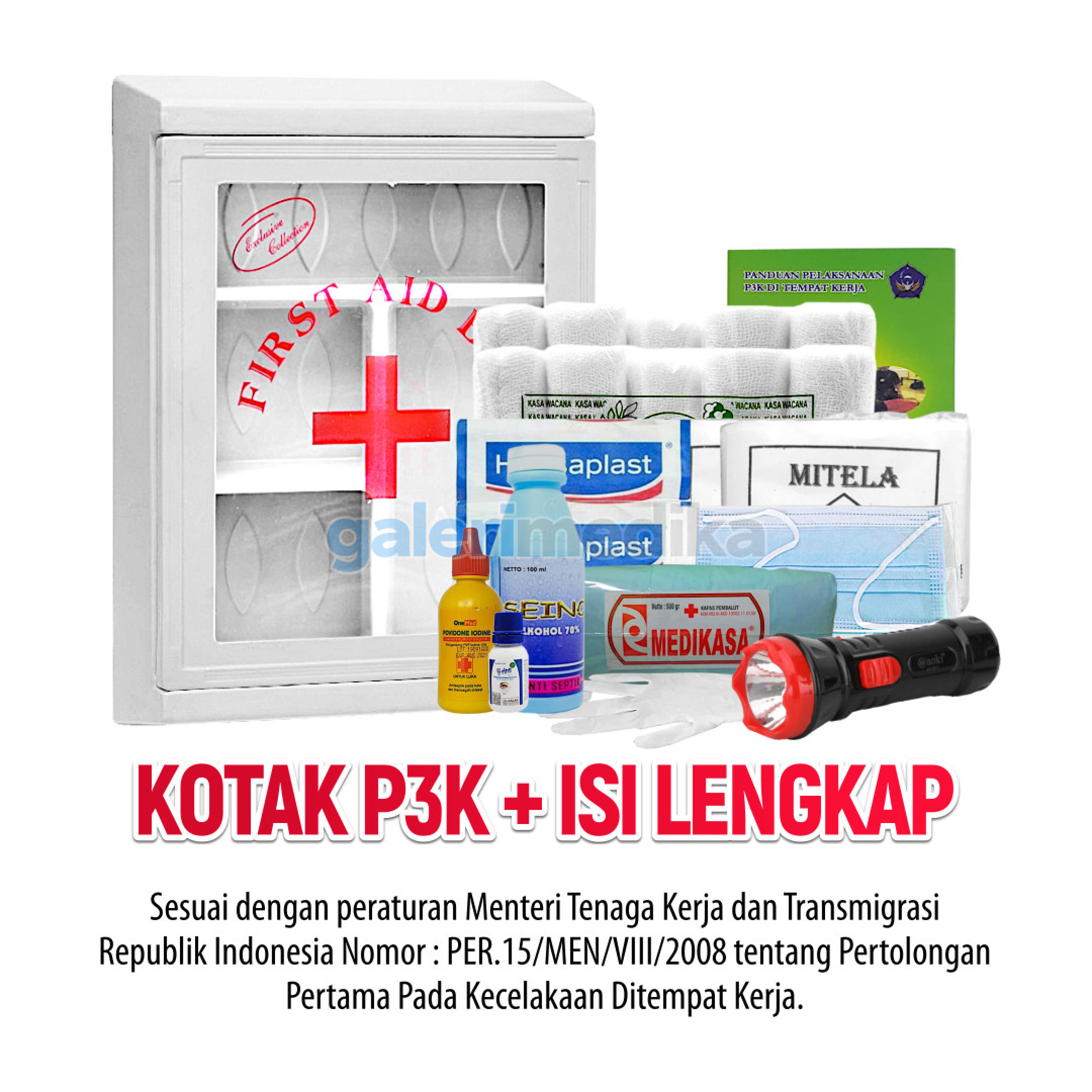 Kotak P3K Tipe B + Lengkap Dengan Isi | Galeri Medika