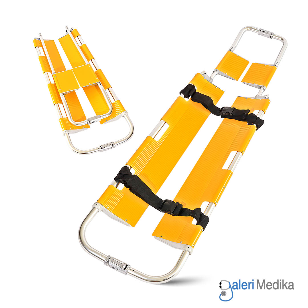 Scoop Stretcher OneHealth OH-C1-1 Yellow Tandu Skop Lipat