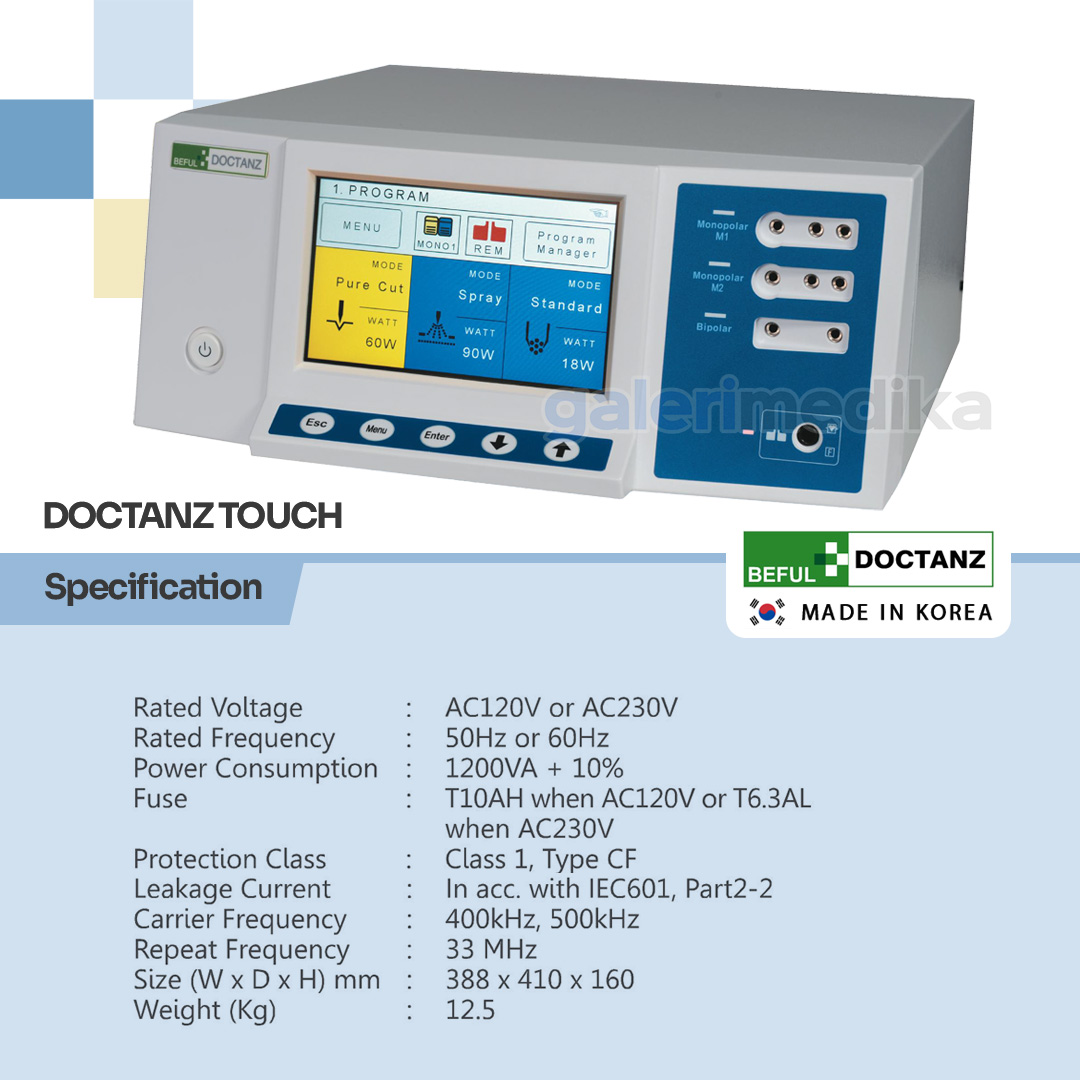 Cauter BEFUL DOCTANZ Touch Electrosurgical Unit Touch Screen