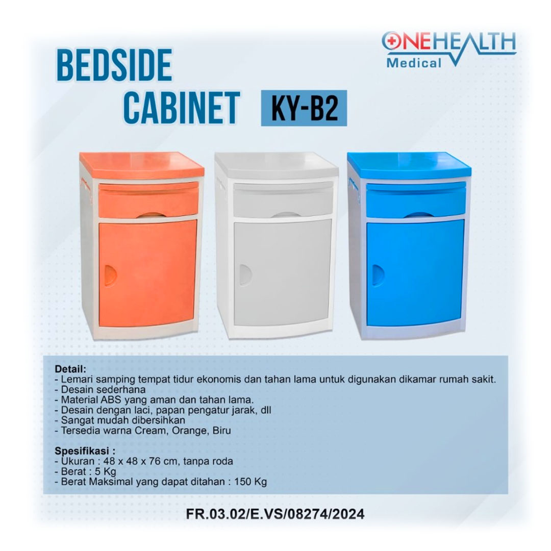 OneHealth Bed Side Cabinet KY-B2 Lemari Pasien ABS