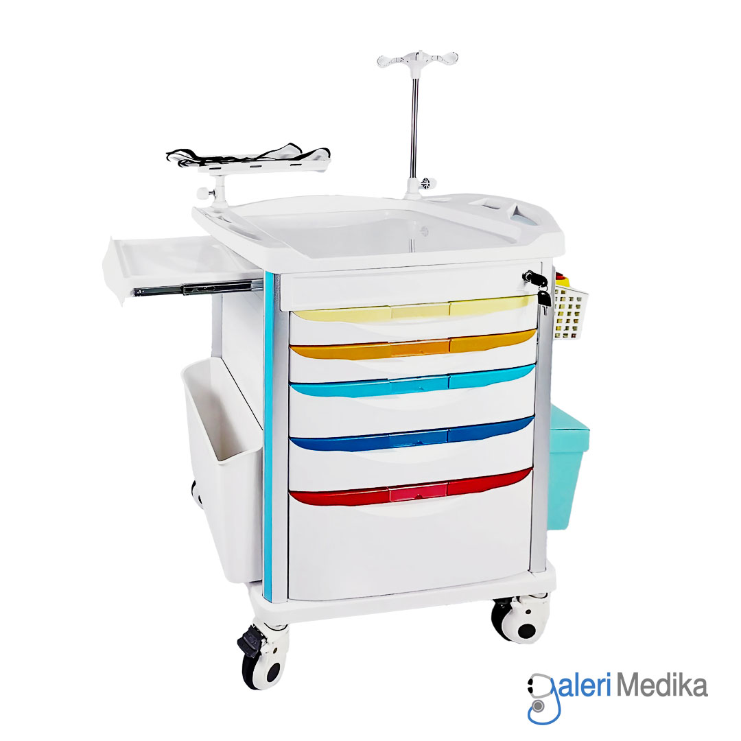 Medicine Trolley OneHealth OH-M01 Troli Medis Rumah Sakit Multifungsi