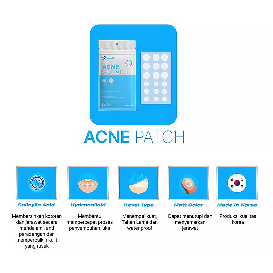 FamilyDr Acne Pimple Patches / Plester Jerawat Isi 18 Patch